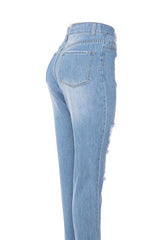 Frayed Boyfriend Denim - Vintage Blue