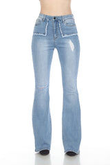 High Waisted, Flare Boot Cut Jeans
