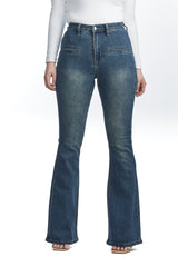 High Waisted, Boot Cut Jeans