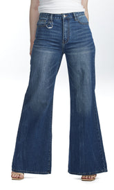 High Waisted, Wide Leg Jeans