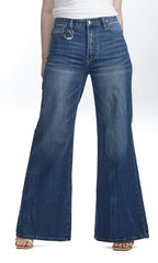High Waisted, Wide Leg Jeans