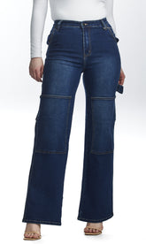 High Waisted, Straight Legs Jeans