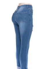 High-Waisted, Mom Jeans Slim-Fit, Cropped.