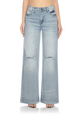 High-Waisted, Wide-Leg Jeans