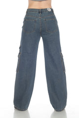 High Waisted Relax Cargo Jeans