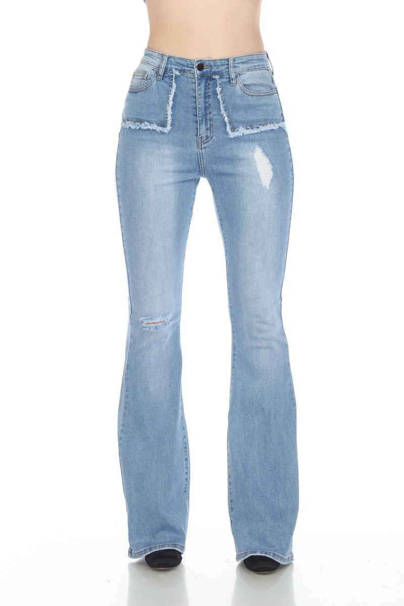 High Waisted Flare Boot Cut Jeans