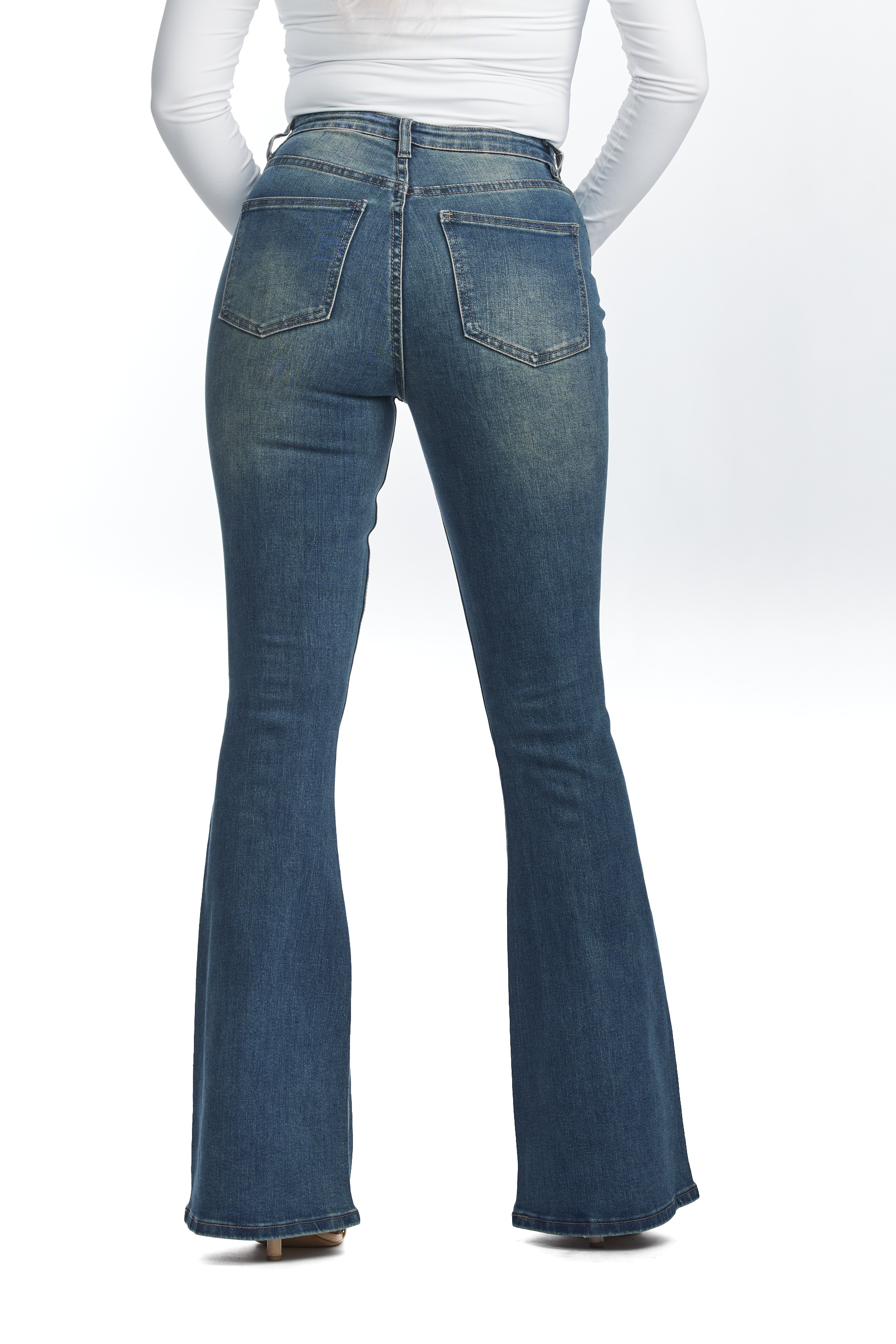 High Waisted, Boot Cut Jeans