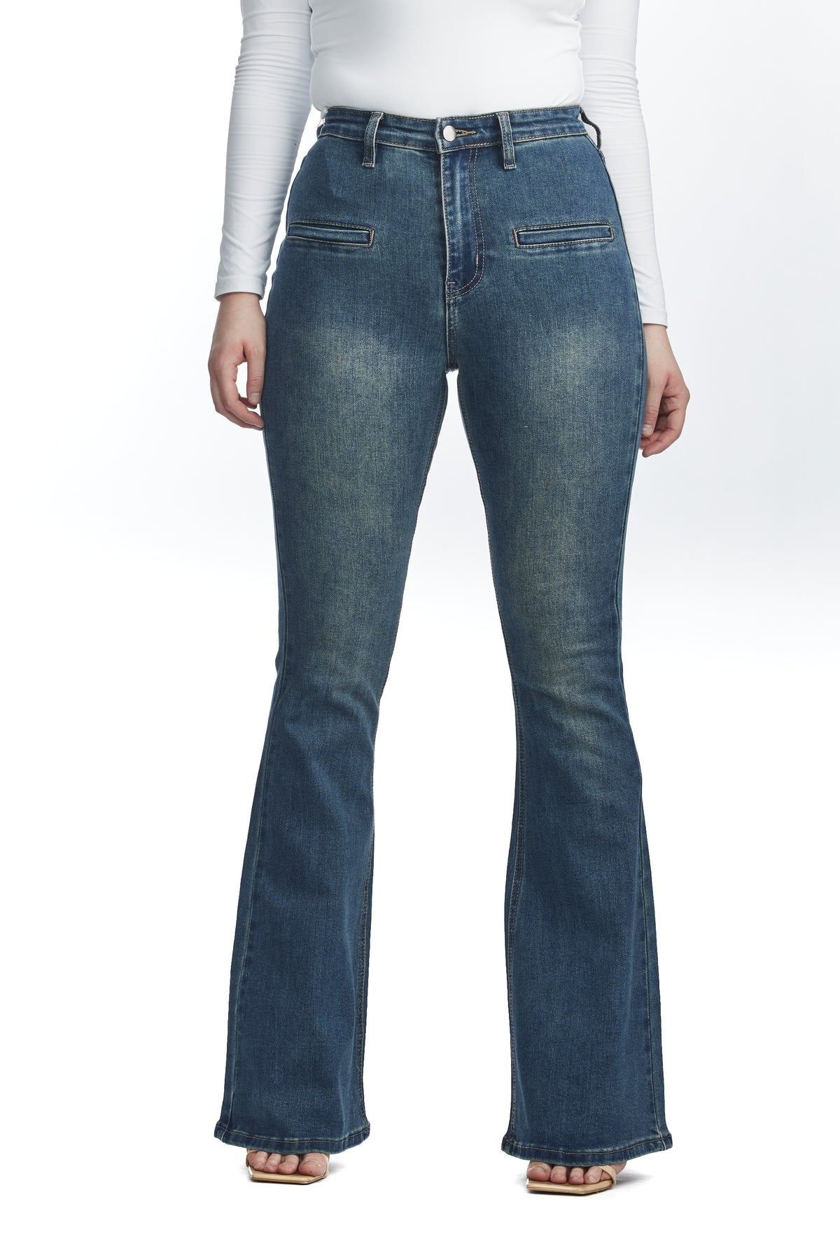 High Waisted, Boot Cut Jeans