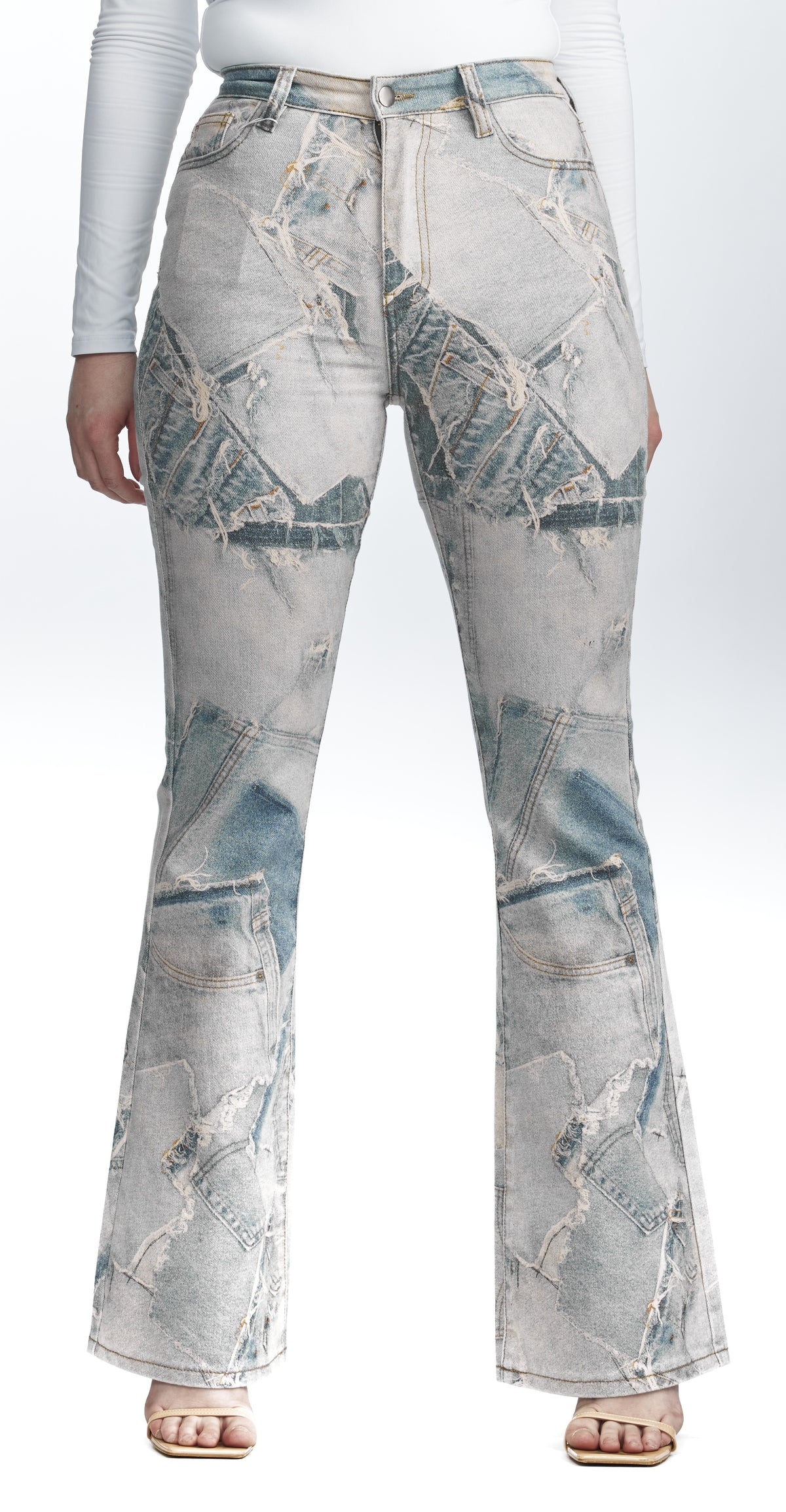 High Waisted, Boot Cut Jeans