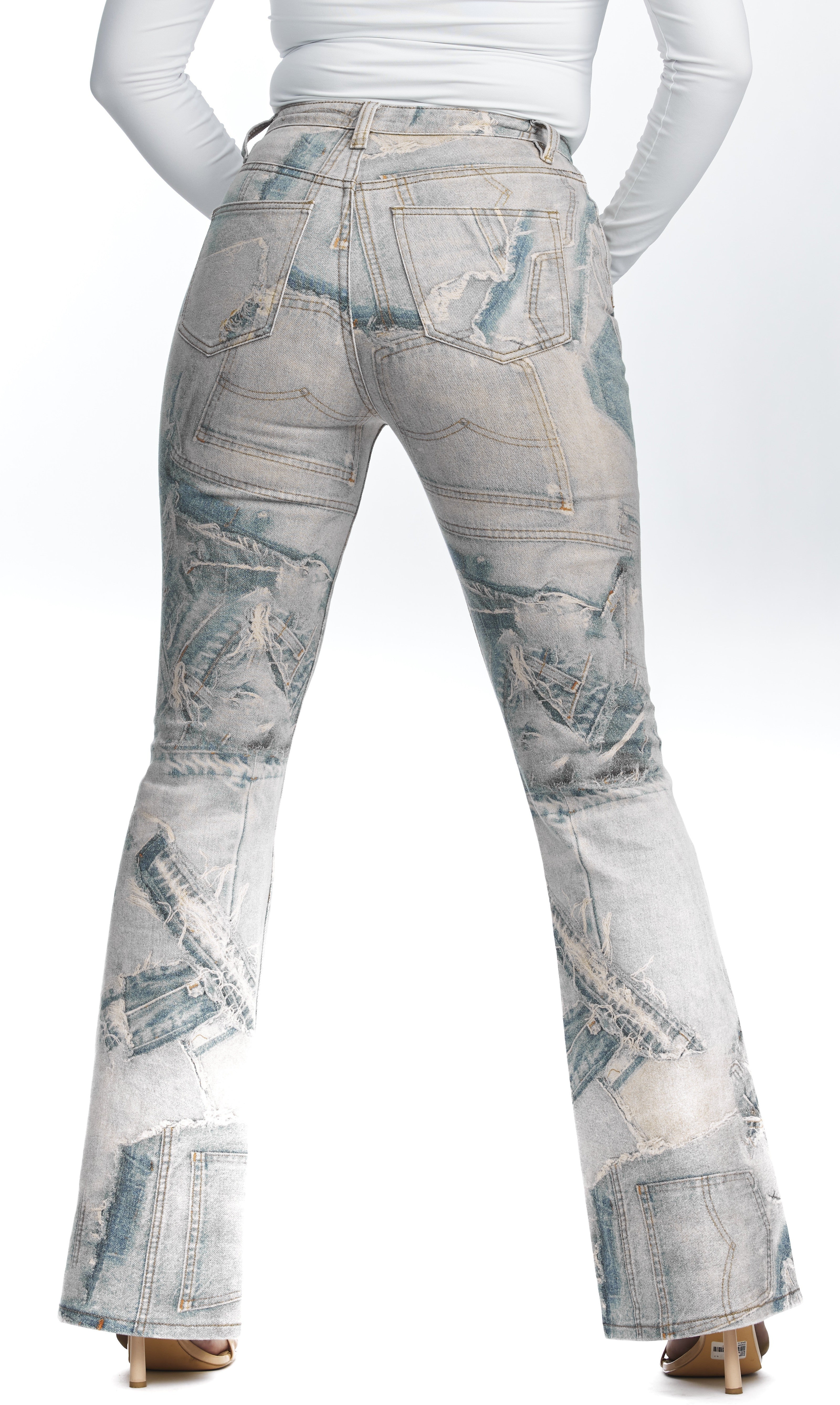 High Waisted, Boot Cut Jeans