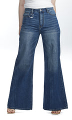 High Waisted, Wide Leg Jeans