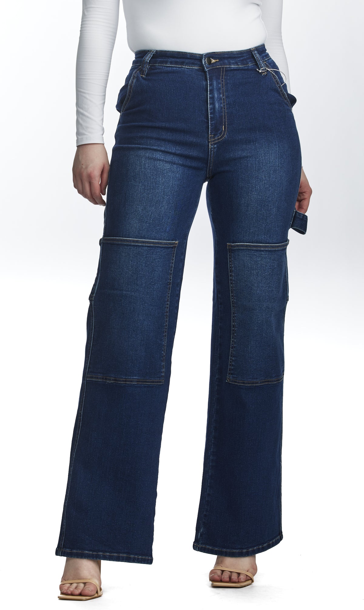 High Waisted, Straight Legs Jeans