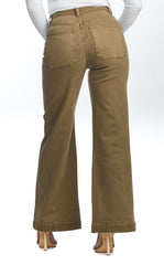 High Waisted, Straight Leg Jeans