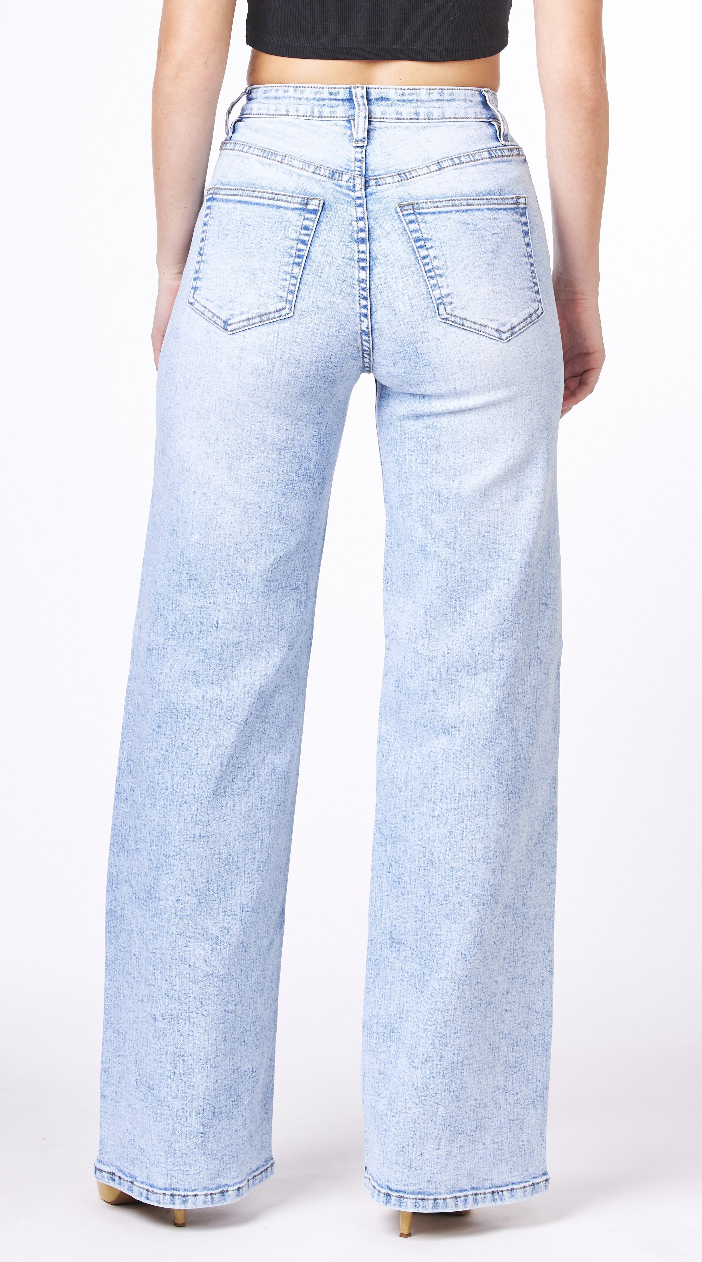 High Waisted, Straight Leg Jeans