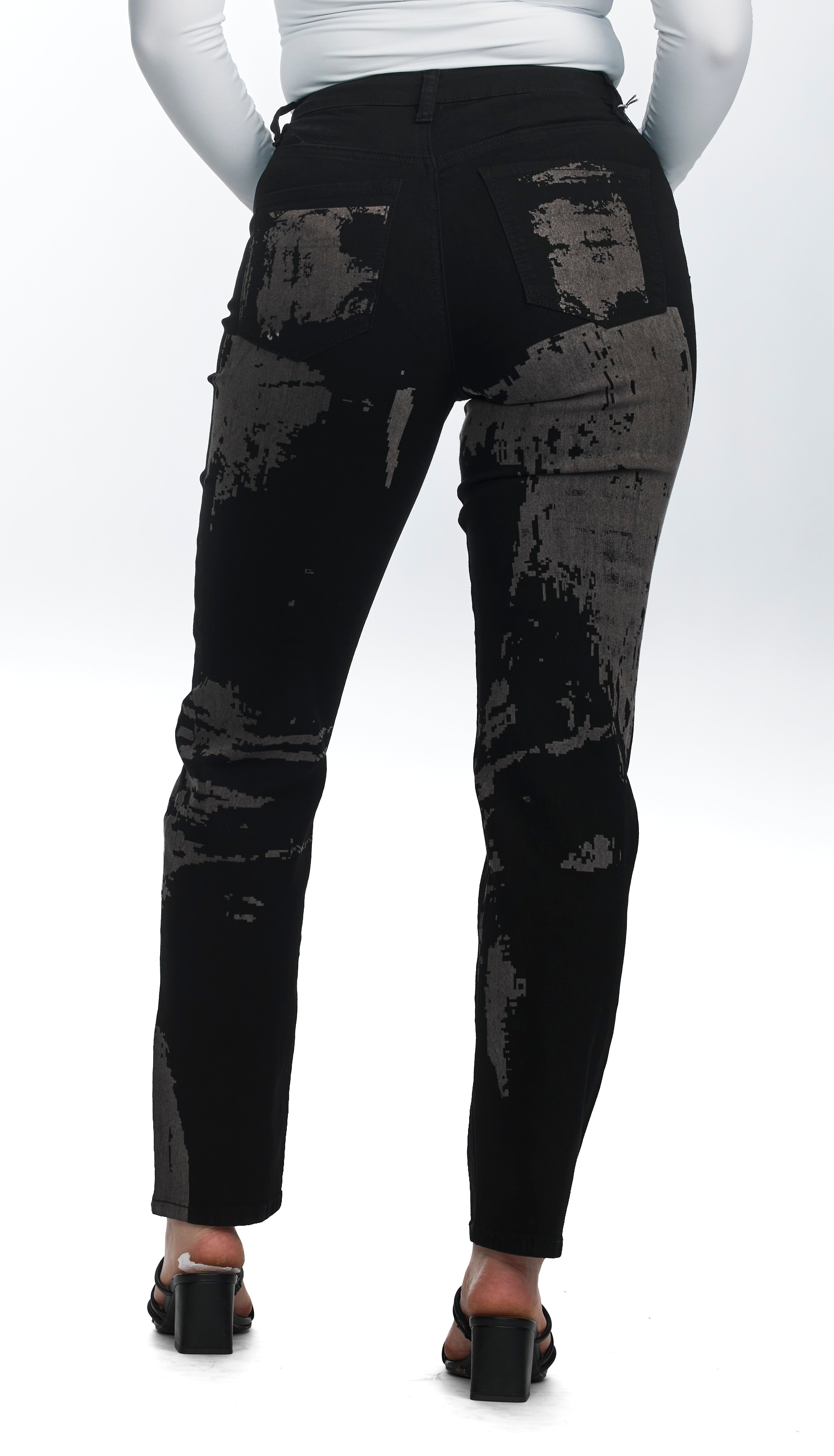 High Waisted, Straight Leg Jeans