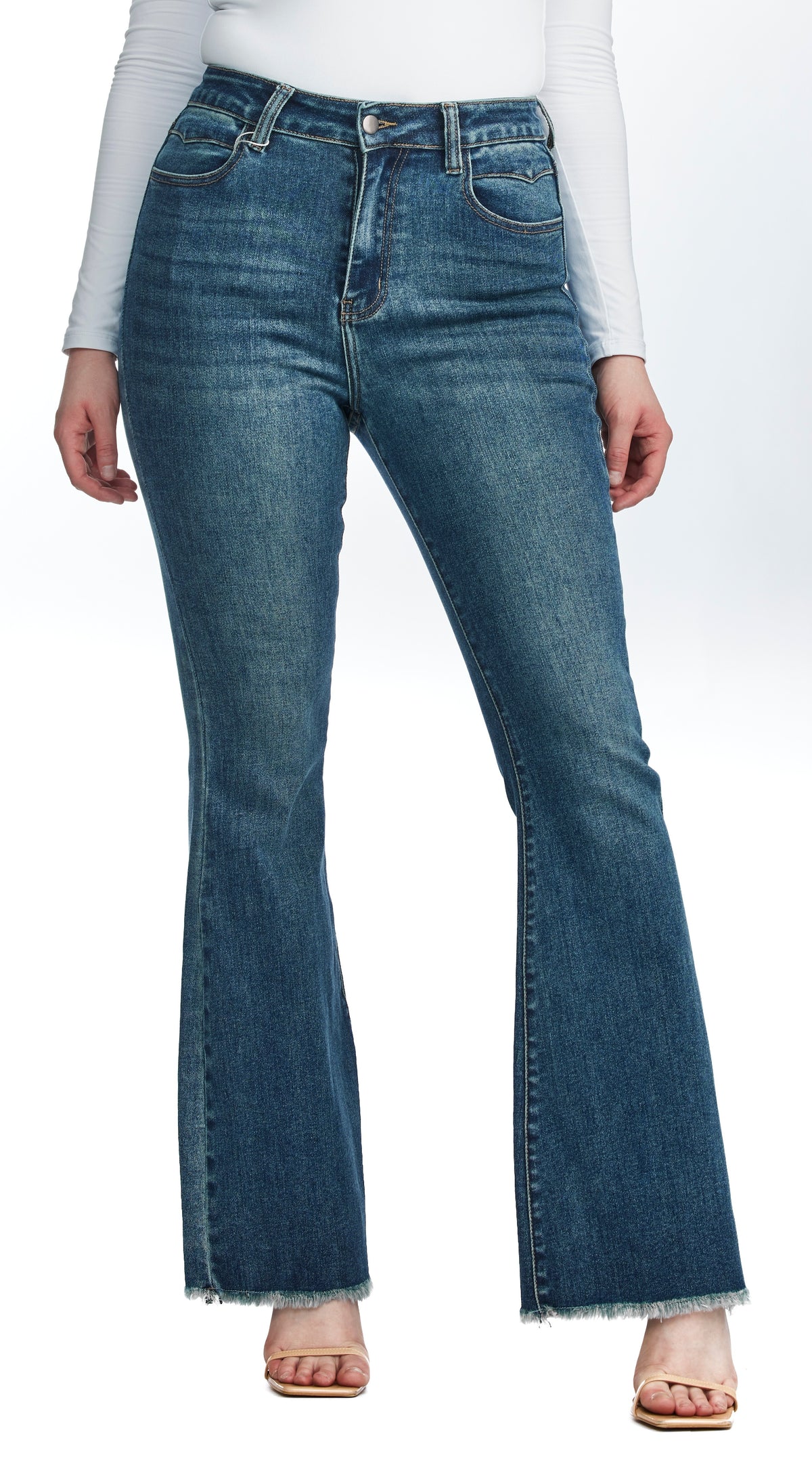 High Waisted, Boot Cut Jeans