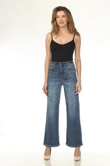 High-Rise, Wide-Leg Denim Jeans