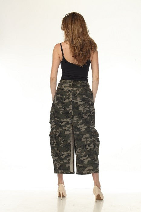 Long Skirt, camouflage cargo skirt