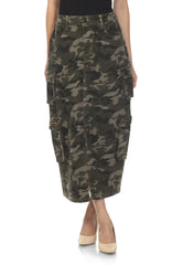Long Skirt, camouflage cargo skirt