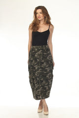 Long Skirt, camouflage cargo skirt