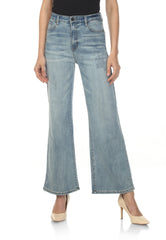 High-Rise, Wide-Leg Denim Jeans