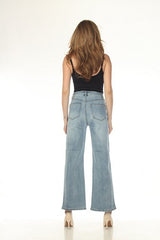 High-Rise, Wide-Leg Denim Jeans