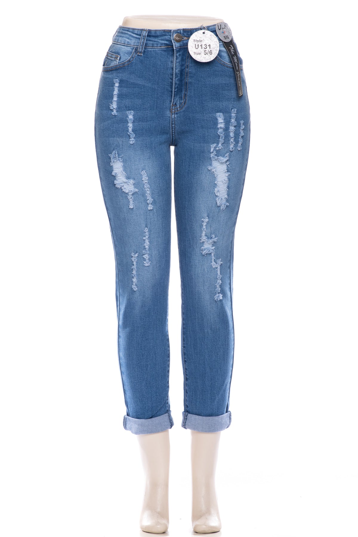 High-Waisted, Mom Jeans Slim-Fit, Cropped.