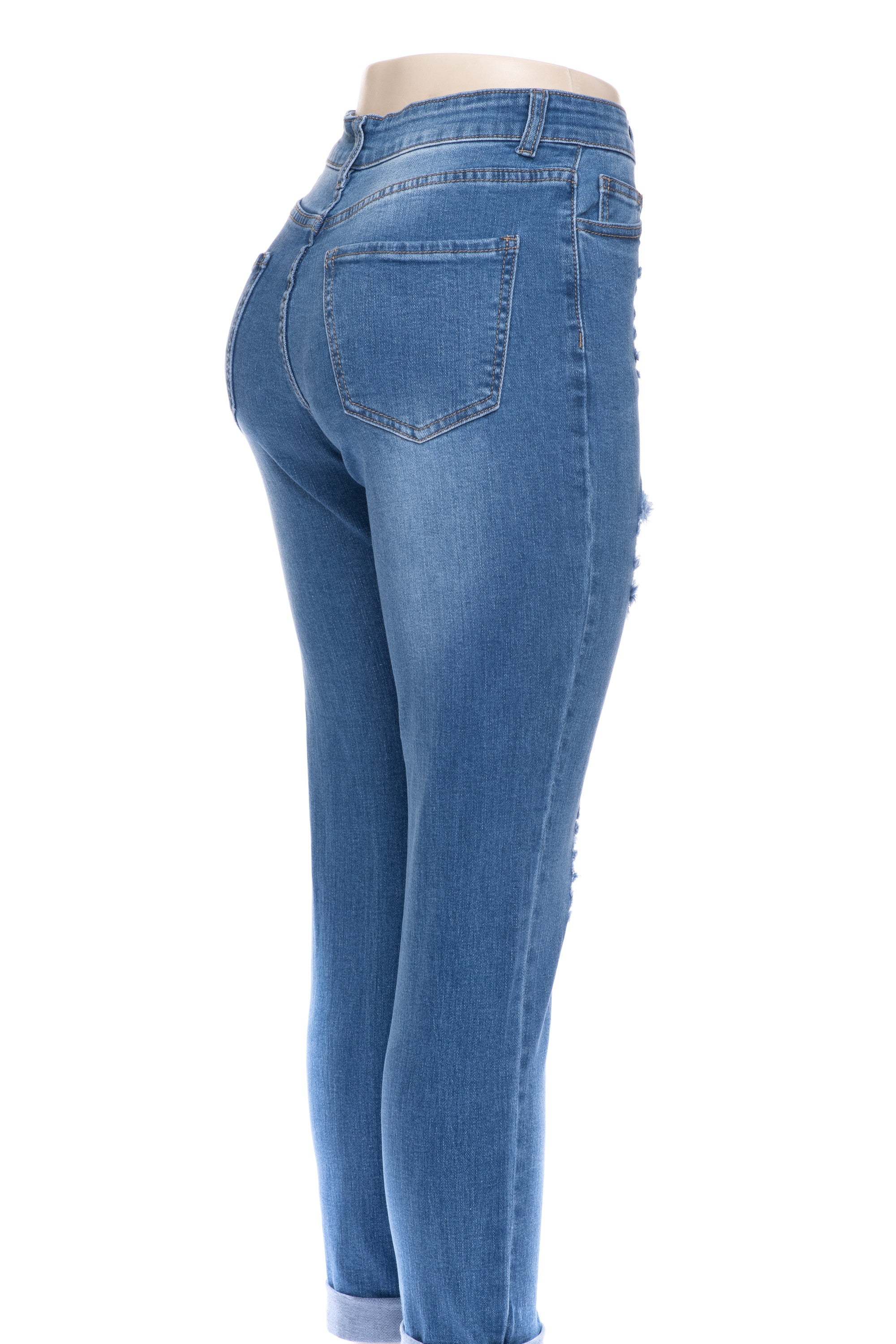 High-Waisted, Mom Jeans Slim-Fit, Cropped.